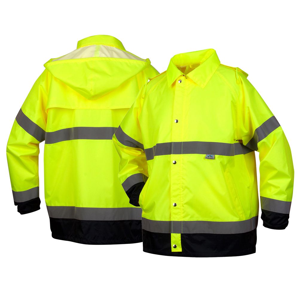 Pyramex RRWJ31 Series High Performance Class 3 Hi-Vis Rain Jacket