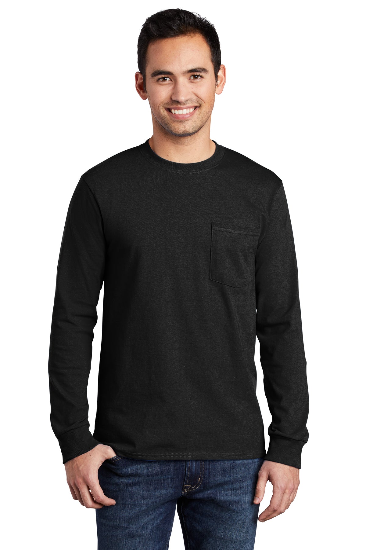 Port & Company® Long Sleeve Essential Pocket Tee