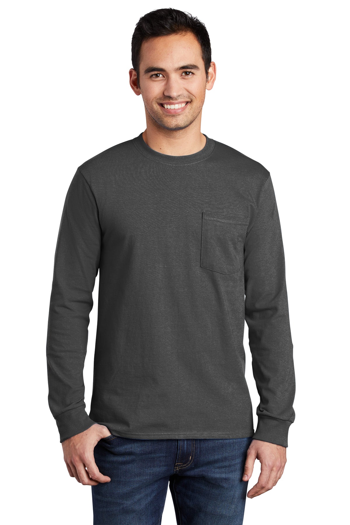 Port & Company® Long Sleeve Essential Pocket Tee