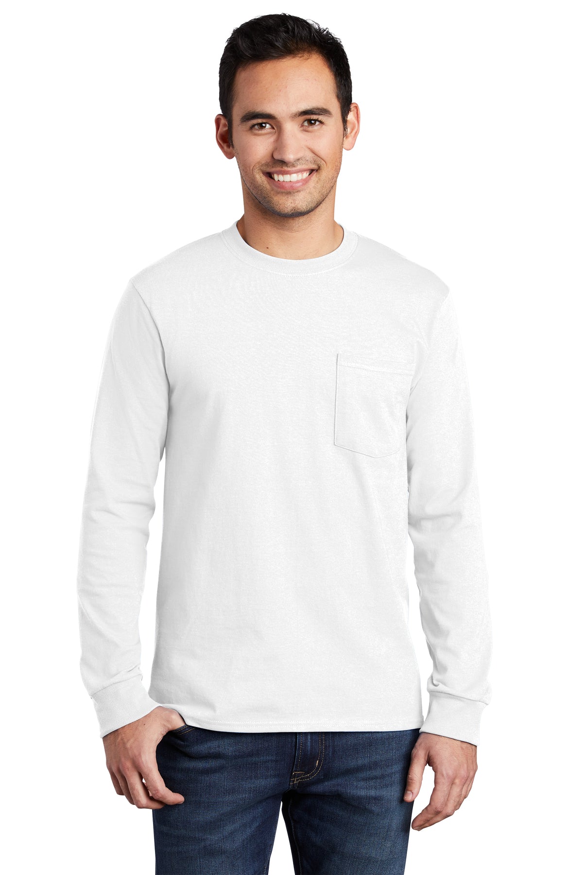 Port & Company® Long Sleeve Essential Pocket Tee